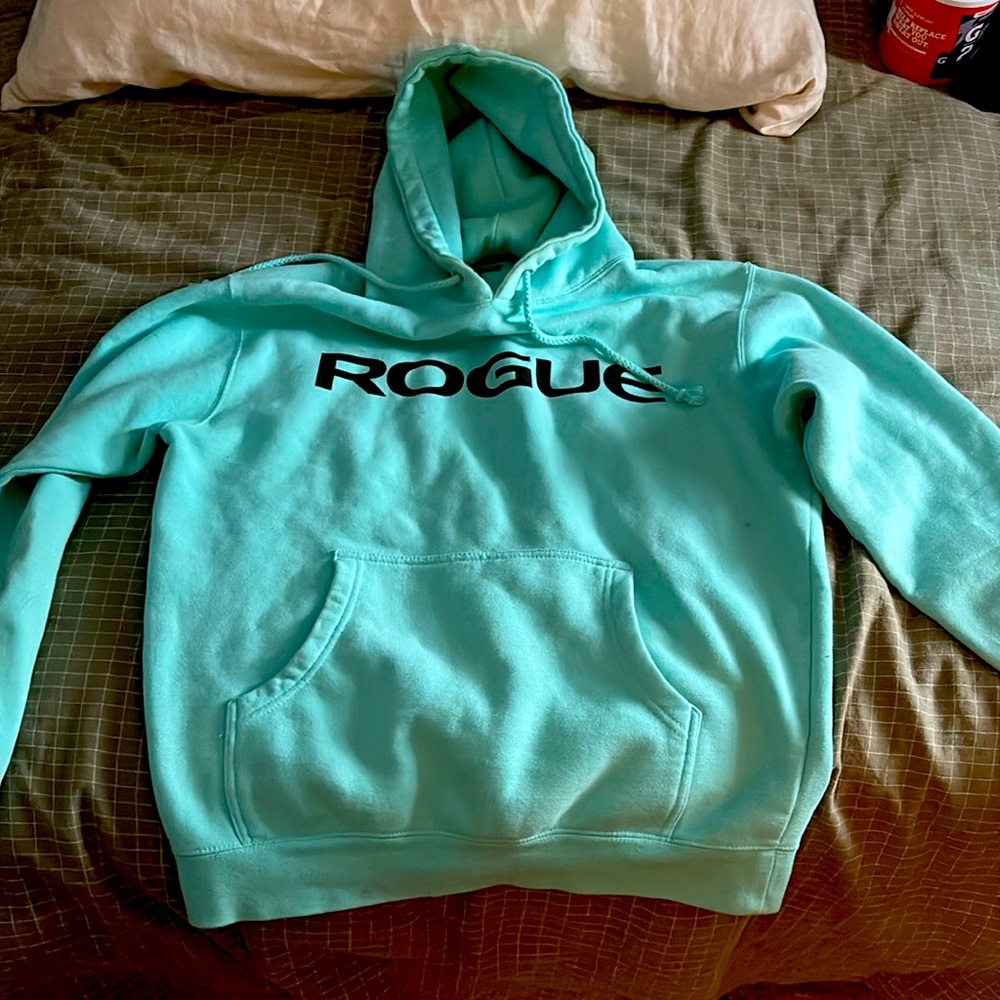 Rogue sea foam green blue hoodie